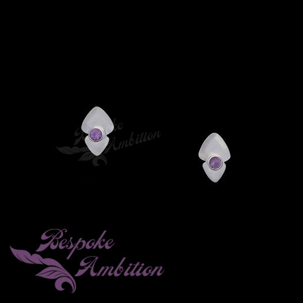 Amethyst Geometric Earrings image 0