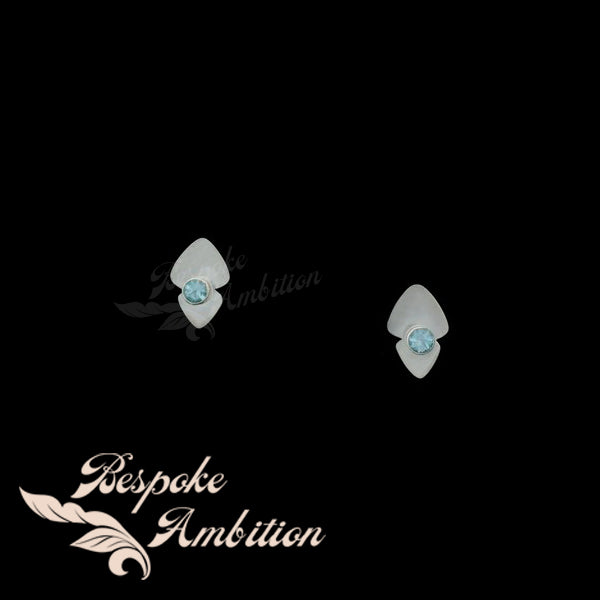 Sky Blue Topaz Geometric Earrings image 0