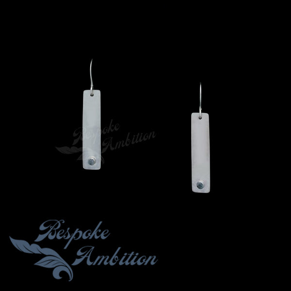 Silver Spinel Pillar Earrings image 0