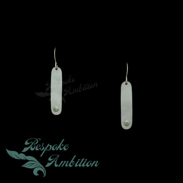 Green Sapphire Pillar Earrings image 0