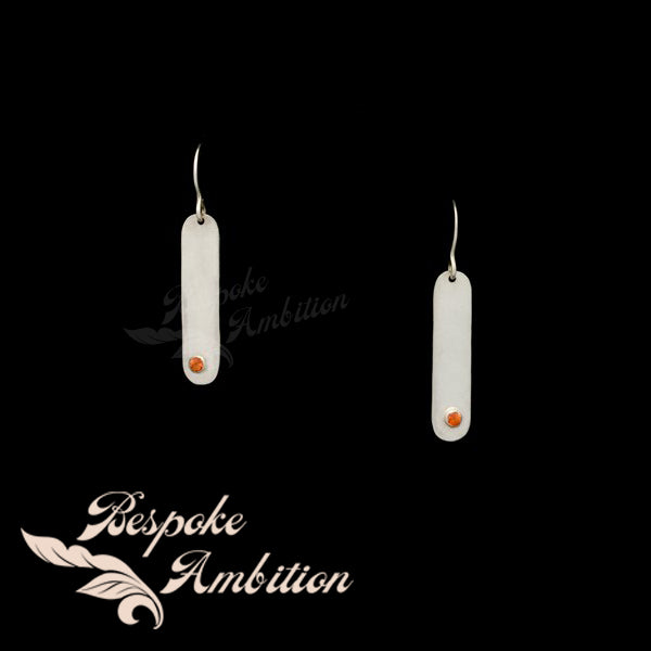 Orange Sapphire Pillar Earrings image 0