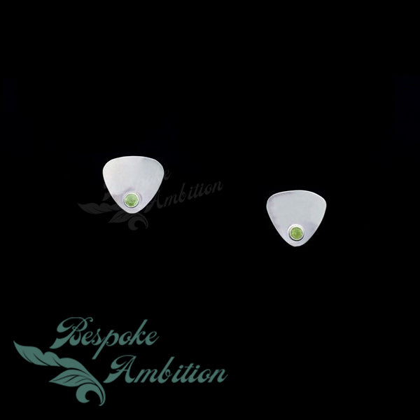 Peridot Shield Earrings image 0