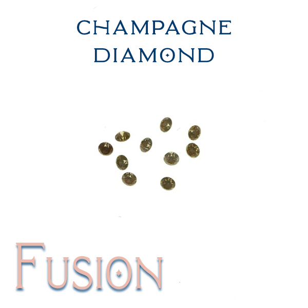 10 scattered 2mm Faceted champagne diamond gemstones