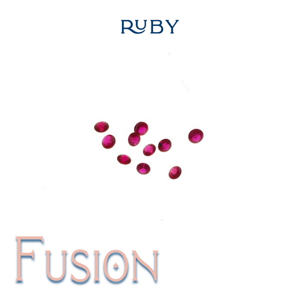 10 scattered 2mm Faceted ruby gemstones